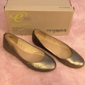 Easy Spirit Getcity Ballet Flats in Gold